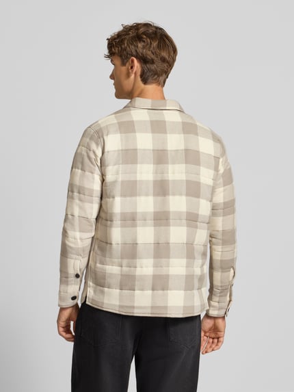 ONLY & SONS Regular fit overhemdjack van puur katoen, model 'GUDMUND' Ecru - 5