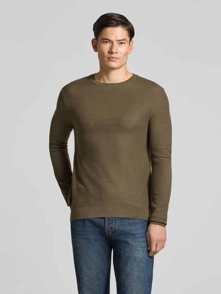 JOOP! COLLECTION Strickpullover aus Woll-Mix Modell 'Bennino' Oliv 4