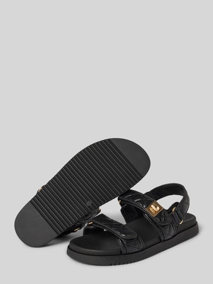 Steve Madden Sandalette aus Leder mit Steppnähten Modell 'Mona' Black 4