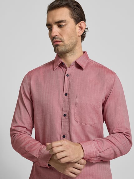 OLYMP Level 5 Slim fit vrijetijdsoverhemd met kentkraag Rood - 3