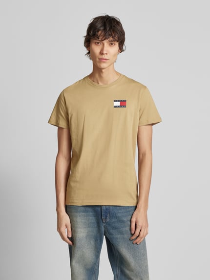 Tommy Jeans Regular Fit T-Shirt aus reiner Baumwolle Beige 4
