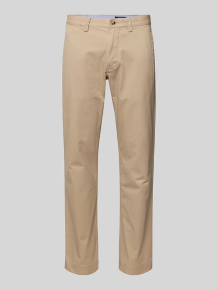 Produktfoto, stoffen broek met achterzakken van Polo Ralph Lauren, Heren, mix van katoen en elastaan, slim fit, steekzakken, knoop- en ritssluiting