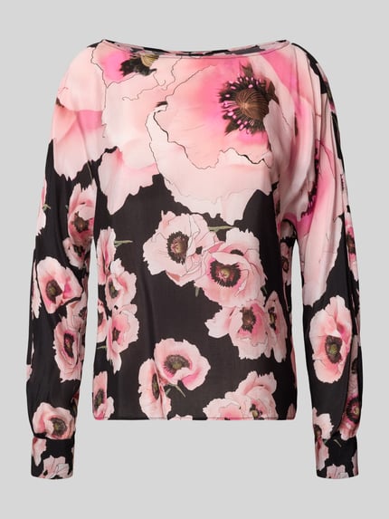 Marc Cain Regular Fit Bluse mit U-Boot-Ausschnitt Black 2