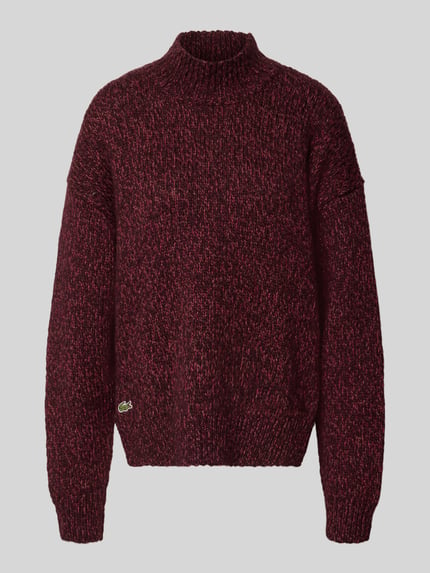 Lacoste oversized pullover van wolmix Bordeaux - 2