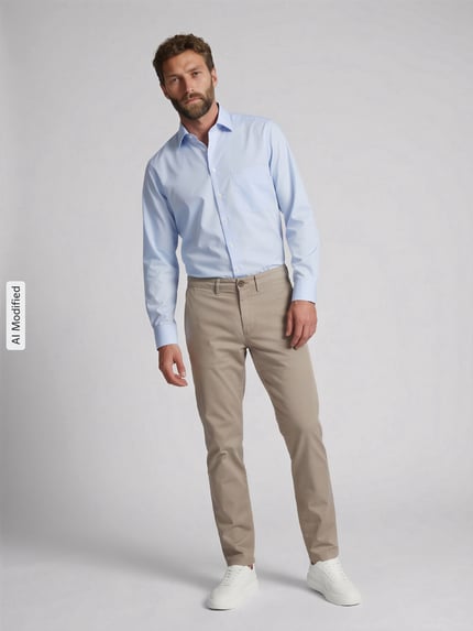 OLYMP Luxor Comfort Fit Businesshemd aus reiner Baumwolle Bleu 1