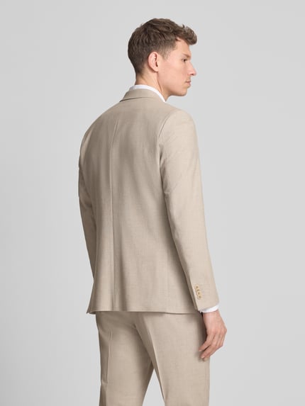 s.Oliver BLACK LABEL regular fit colbert met linnen Beige - 5