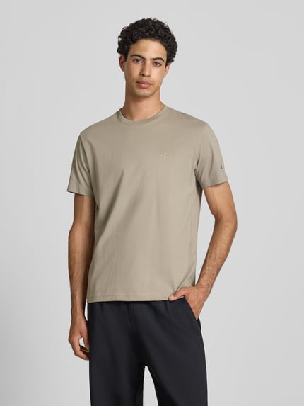 Champion T-shirt met label-stitchings en ronde halsuitsnijding Beige - 4