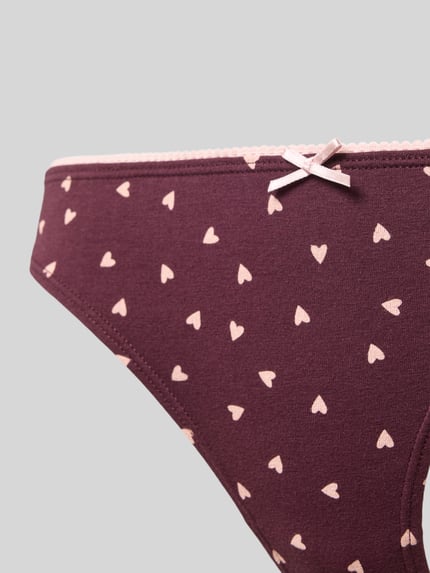 Jake*s Casual Slip aus Baumwoll-Mix im 3er-Pack Pflaume 2