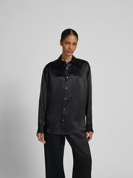 Filippa K Hemdbluse mit Knopfleiste Black 4