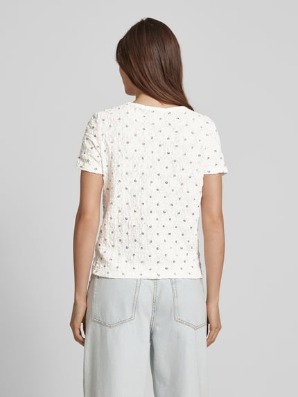 Jake*s Casual Slim fit T-shirt met ronde hals Wit - 5