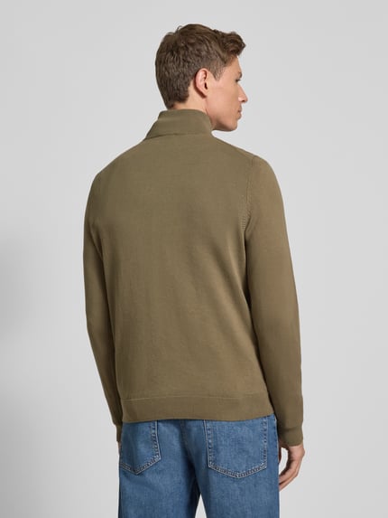 HUGO Regular fit schipperstrui van puur katoen, model 'SAN QUINTUS' Taupe - 5