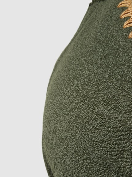 Banana Moon Bikinitop met vetersluiting aan de achterkant model 'YERO SANTAFE' Kaki - 2