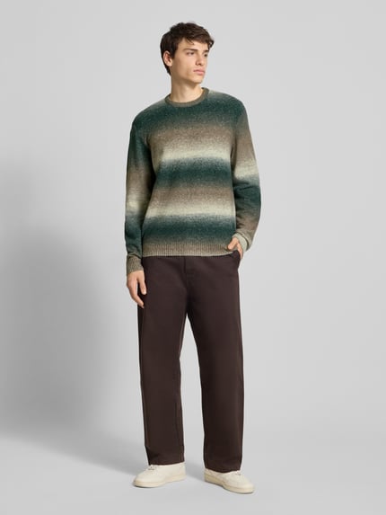 ONLY & SONS Regular Fit Strickpullover mit Baumwoll-Anteil Modell 'BERTIL' Dunkelgruen 1