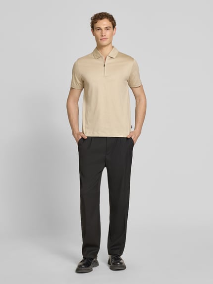 BOSS Koszulka polo o kroju regular fit z mieszanki lyocellu i bawełny model 'H-PARAS 50' Beżowy 1