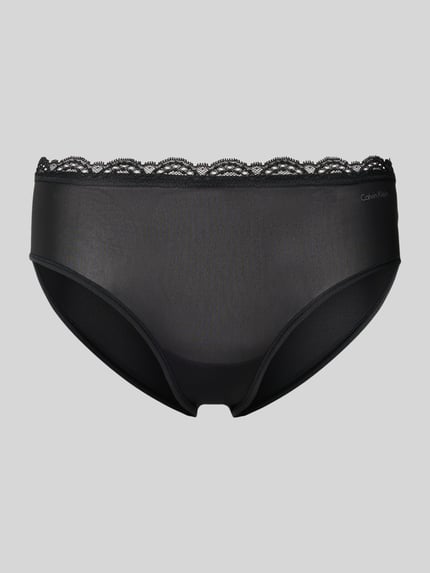 Calvin Klein Underwear Figi z obszyciem koronką Czarny 1