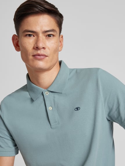 Tom Tailor Regular Fit Poloshirt mit Logo-Stitching Hellgruen 3