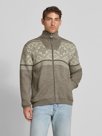 Dale of Norway Kardigan rozpinany z czystej wełny Model „TAURASI” Jasnoszary 4