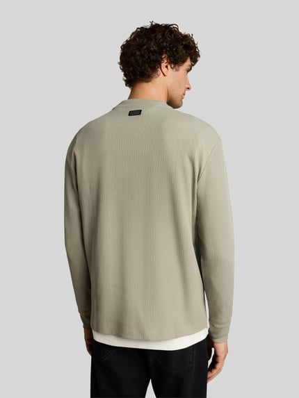 Tom Tailor Denim Relaxed Fit Langarmshirt mit Rundhalsausschnitt Dunkelgruen 5