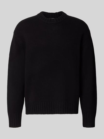 Relaxed Fit Strickpullover aus reiner Wolle Shop The Look MANNEQUINE