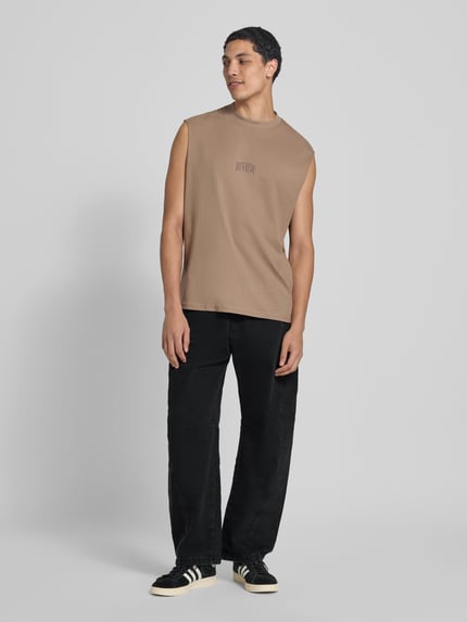 REVIEW Barrel Fit Jeans aus reiner Baumwolle mit Gesäßtaschen Black 1