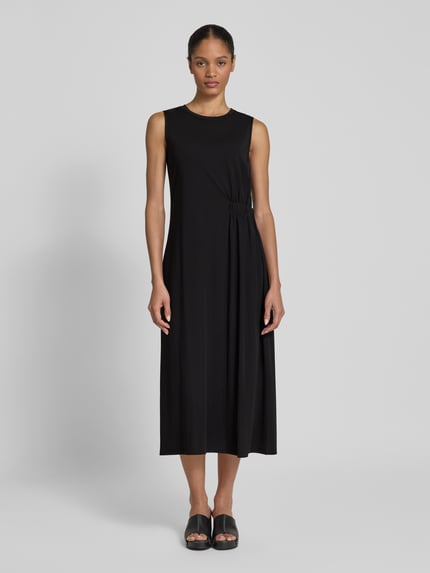 Weekend Max Mara Midikleid mit seitlicher Raffung Modell 'TENEBRE' Black 4