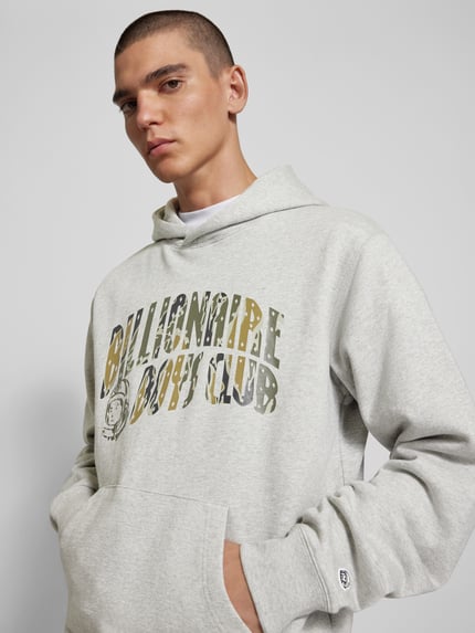 Billionaire Boys Club bluza z kapturem z nadrukiem z logo Jasnoszary 3