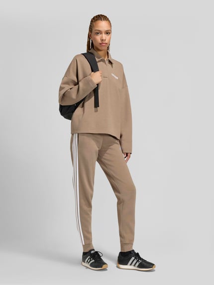 adidas Sportswear Sweatshirt mit Polokragen Taupe 1