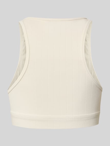 Productfoto, effen crème Bralette aus Baumwoll-Mix van Calvin Klein Underwear met brede bandjes, stretchmateriaal, label stitching