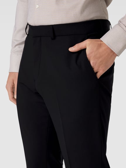s.Oliver BLACK LABEL Slim Fit Anzughose mit Bügelfalten Modell 'OULTIMATE' Black 3