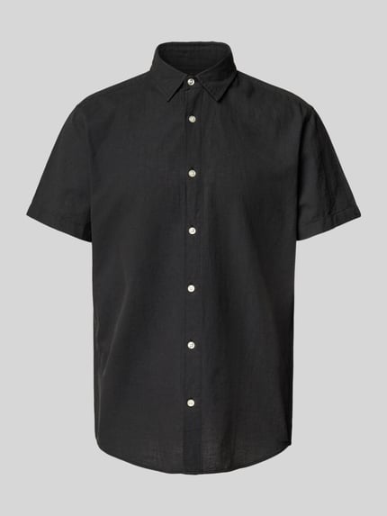 JACK & JONES Koszula casualowa o kroju slim fit z rękawem o dł. 1/2 model ‘BREEZE’ Czarny 2