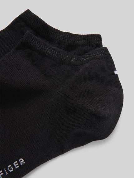 Tommy Hilfiger Sneakersokken met labelprint in een set van 2 paar Zwart - 2