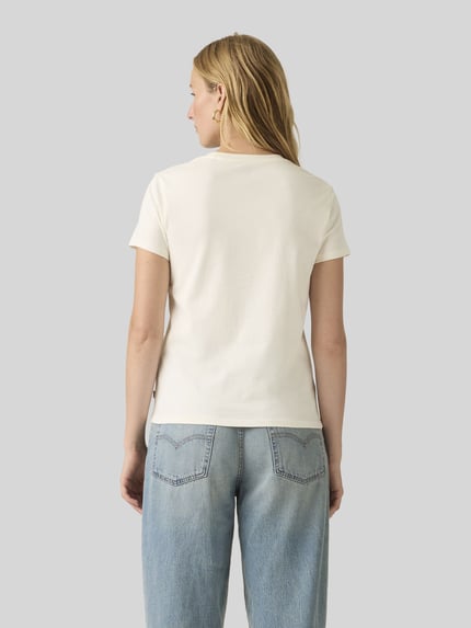 Levi's® regular fit T-shirt met logoprint Ecru - 5