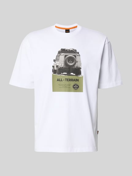 BOSS Orange Regular Fit T-Shirt aus reiner Baumwolle Modell 'WAGON' Weiss 2