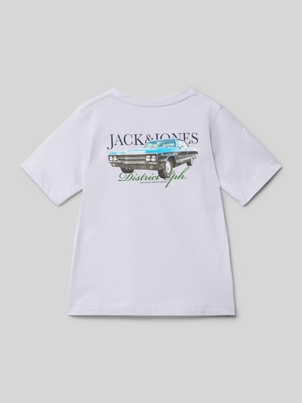 JACK & JONES T-shirt met labelprint, model 'BOSTON PHOTO' Mauve - 3