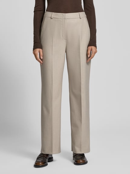 LIEBESKIND BERLIN Stoffen broek met persplooien en achterzakken Offwhite - 4