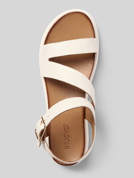 Produktfoto, Sandalette aus Leder von INUOVO für dames, gecoat leer, afgeronde punt, doornsluiting, gladde zool, hakhoogte maat 40 3 cm