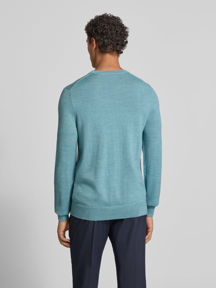 Christian Berg Men Regular Fit Pullover aus Woll-Mix Schilf Melange 5