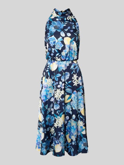 V by Vera Mont Cocktailkleid mit Neckholder Dunkelblau 2