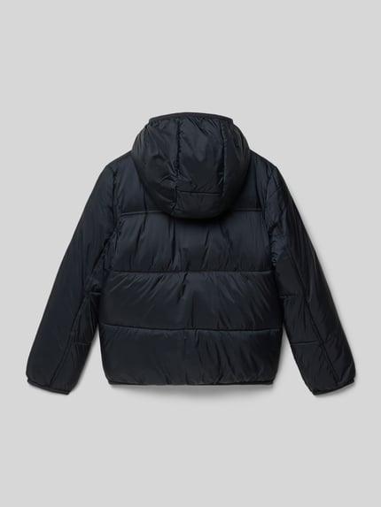 Champion Steppjacke mit Kapuze und Logo-Print Black 3