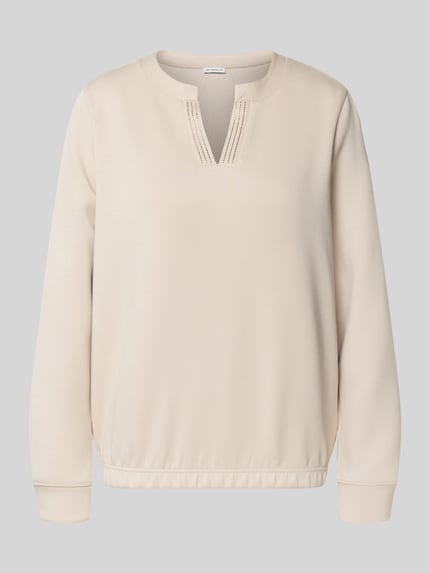 Tom Tailor Regular fit sweatshirt met viscose Zand - 2