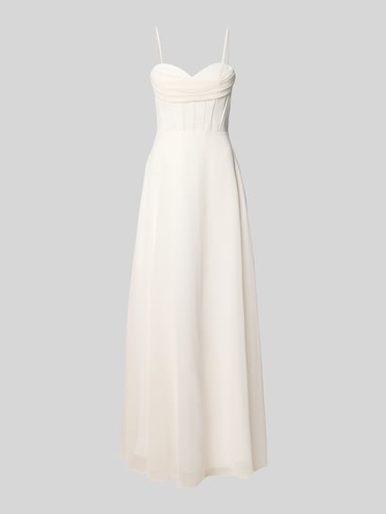 Produktfoto, Corsagenkleid mit Spaghettiträgern von Laona, Chiffon, A-lijn, Maxi-jurk, kleur uni licht, Ruglengte maat 36: 130 cm, Borstwijdte maat 36: 34 cm