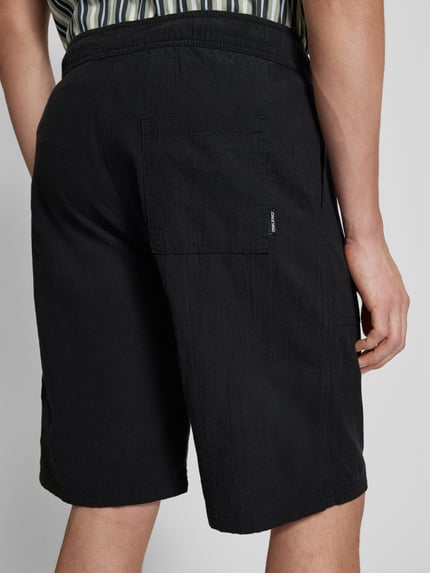 Blend Korte regular fit broek met elastische band, model 'MORGAN' Zwart - 3