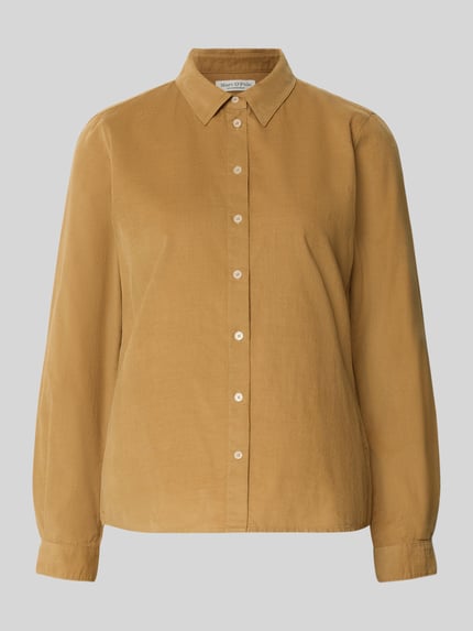 Marc O'Polo Regular Fit Hemdbluse aus Baumwoll-Lyocell-Mix Sand 2