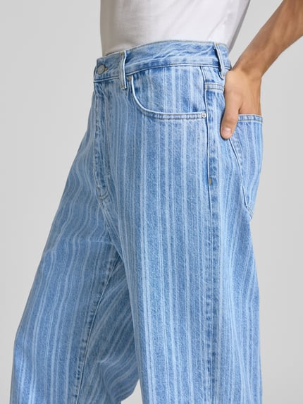 Carhartt Work In Progress Loose Fit Jeans mit Allover-Print Modell 'Rylan' Jeansblau 3