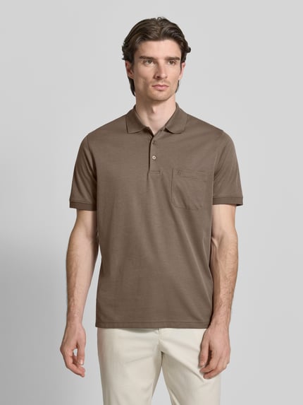 RAGMAN Poloshirt met borstzak Taupe - 4