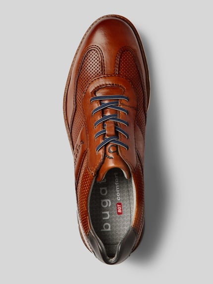 bugatti Leren sneakers met labelopschrift, model 'Simone Comfort' Cognac - 3