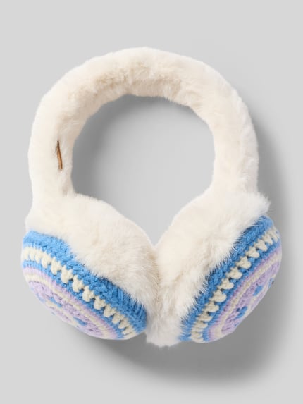 Barts Oorwarmers met imitatiebont, model 'Crochetti' Lila - 1