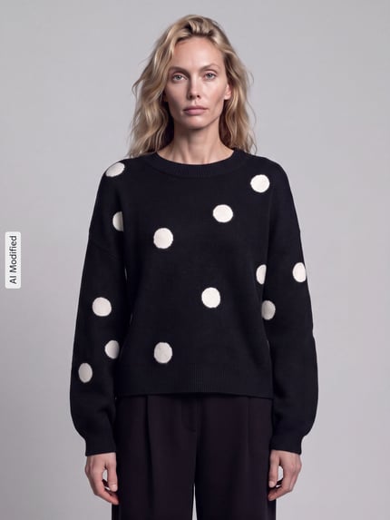 ONLY Regular Fit Pullover mit Rundhalsausschnitt Modell 'RICA' Black 4