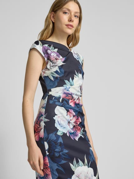 SWING Cocktailkleid mit floralem Muster Marine 3