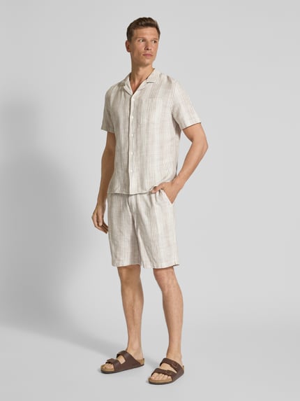 s.Oliver RED LABEL Bermudy o kroju relaxed fit z czystej bawełny Beżowy 1